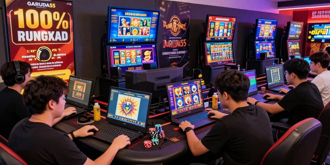 Exciting gaming atmosphere showcasing GARUDA55 slot gaming experience
