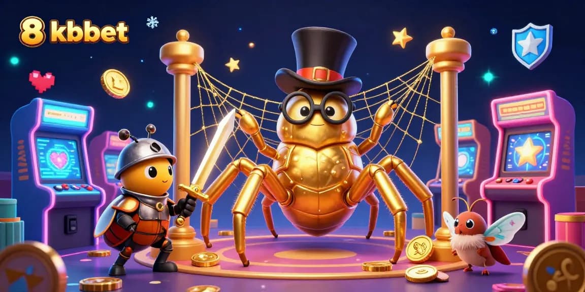 Experience thrilling gameplay at 8xbet with captivating casino elements in a vibrant 3D illustration.