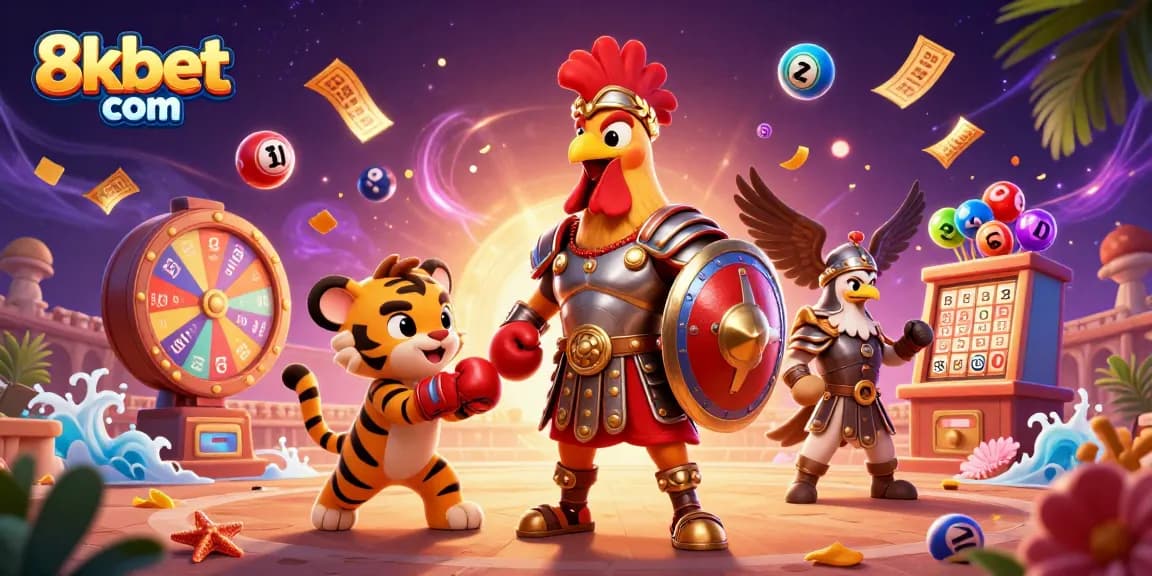 Join the excitement at 8xbet com with vibrant gameplay and dynamic casino elements in this engaging visual.