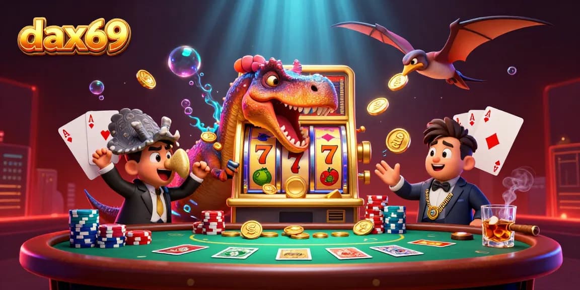 Menangkan jackpot di dax69 dengan mesin slot dan dinosaurus lucu!