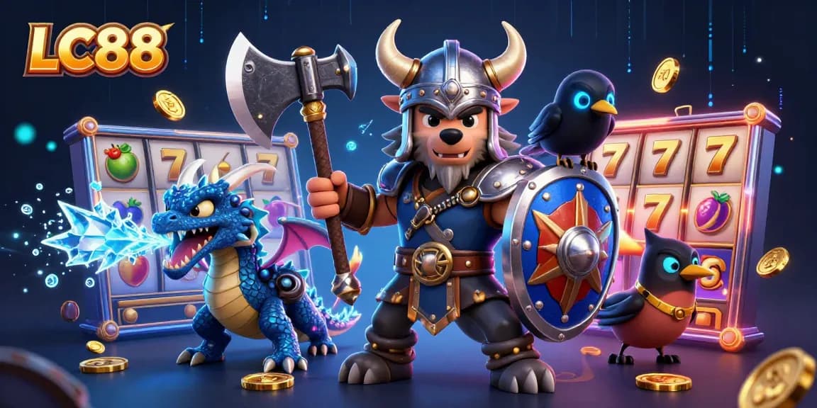 Experience the thrilling slots excitement at LC88 with captivating game elements and dynamic characters.