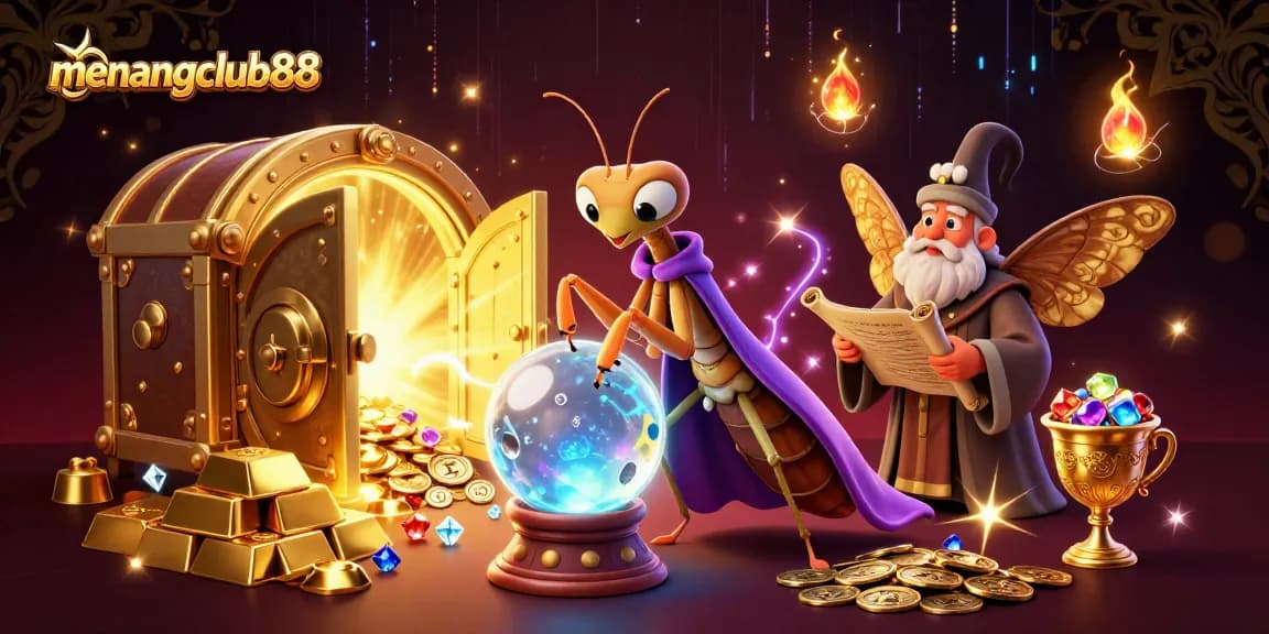 Play and win at menangclub88 with enchanting fortune-telling elements in a vibrant casino atmosphere.