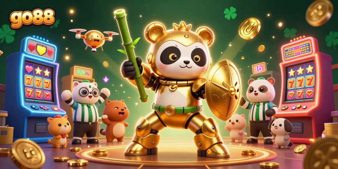 Experience the thrill of gaming at go88 with vibrant 3D imagery that showcases engaging casino elements.