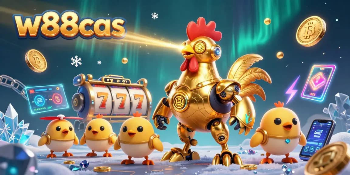 Experience gambling thrills at w88cas with a dynamic slot scene featuring winning elements.