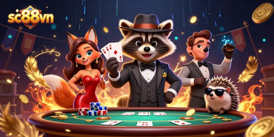 Engage with SC88VN by mastering poker strategies in an immersive casino scene.