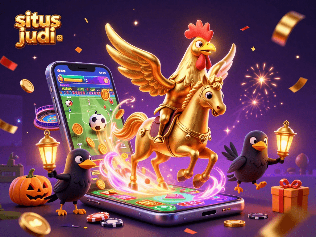 Engage in situs judi bola excitement with vibrant sports betting action and dynamic casino scenes.