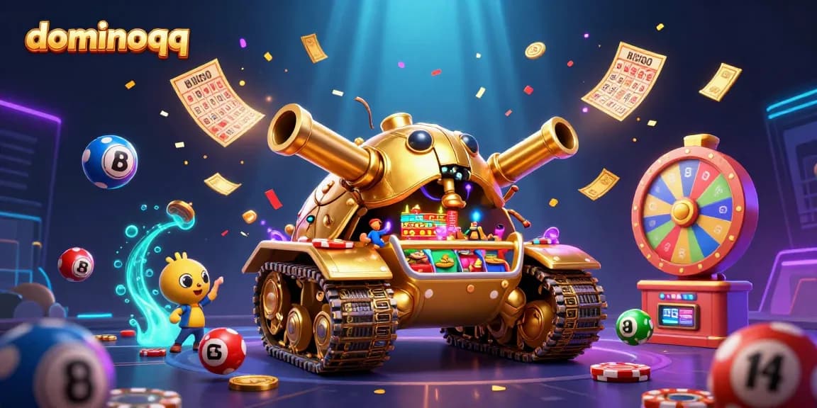 Experience the excitement of dominoqq with a vibrant casino scene featuring dynamic games and lively patrons.