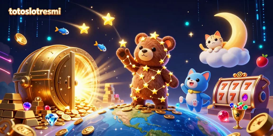Engage with totoslotresmi in this vibrant, dynamic online casino experience featuring magical elements and winning symbols.