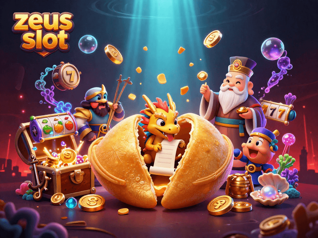 Experience excitement with zeus slot: a vibrant scene filled with fortune, gold, and adventure.