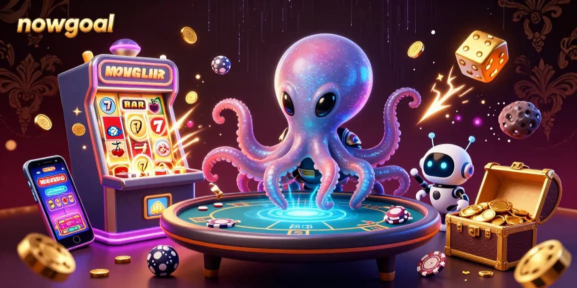 Experience thrilling gaming dynamics with nowgoal from a whimsical alien scene full of exciting casino elements.
