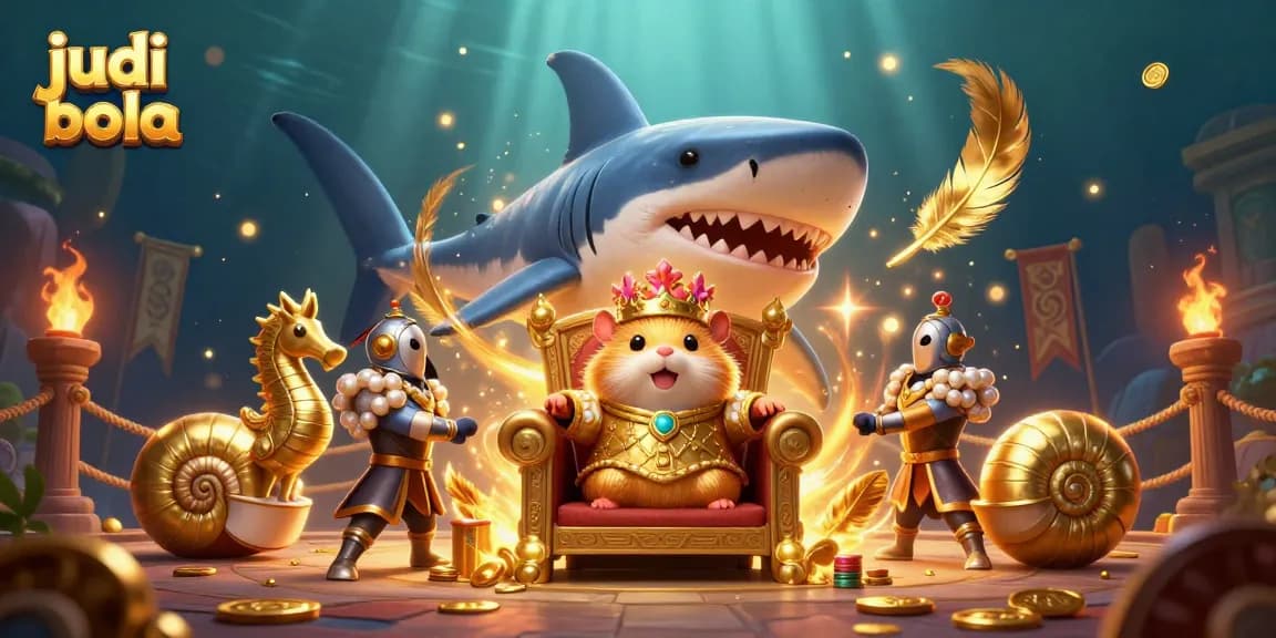 Experience thrilling judi bola action with our fierce hamster king in a majestic underwater arena.
