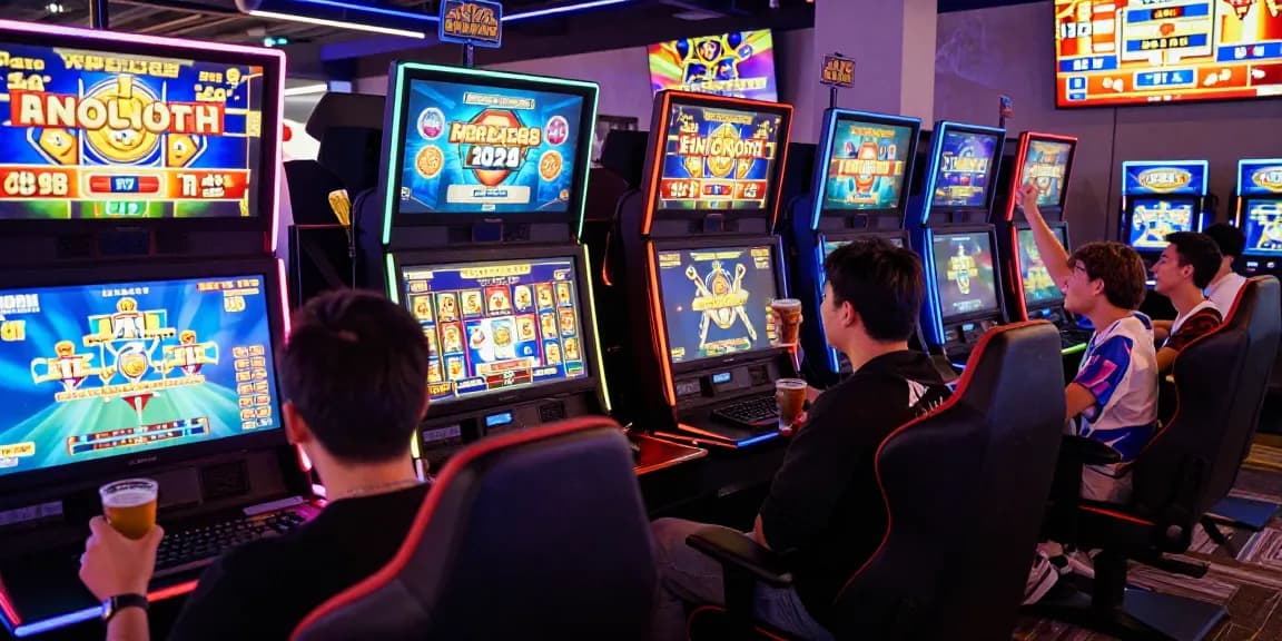 Pengalaman bermain situs slot gacor dengan pemain merayakan kemenangan di lounge modern.