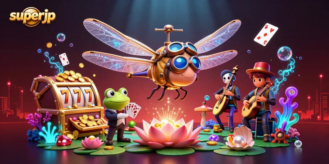 Engage with superjp's gambling excitement at the vibrant lily pad casino filled with treasures.