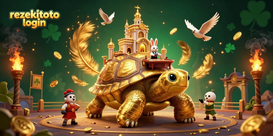 Experience winning with rezekitoto login featuring a lively casino scene with engaging characters.