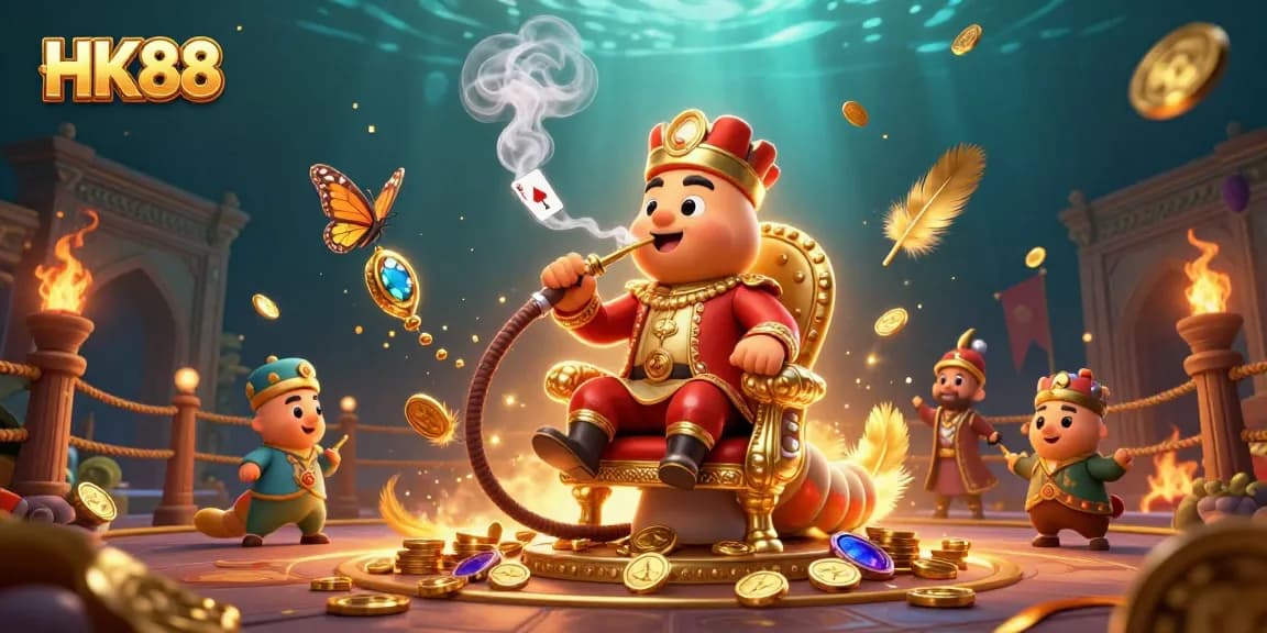 Experience thrilling gambling action with HK88's vivid 3D illustration showcasing casino excitement.