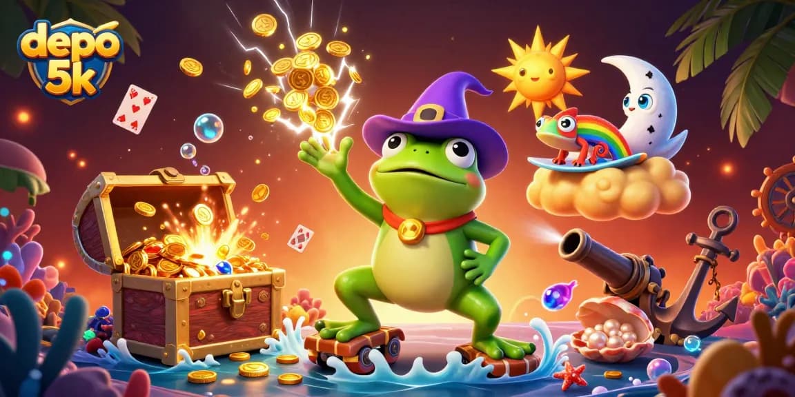 Menangkan jackpot dengan bermain depo 5k dan dapatkan banyak koin emas dari peti harta karun.