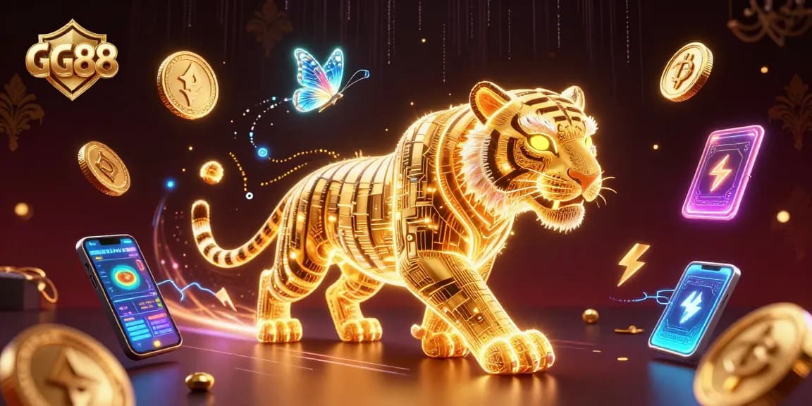 Discover GG88's dynamic digital casino with animated characters, crypto coins, and vibrant visuals.
