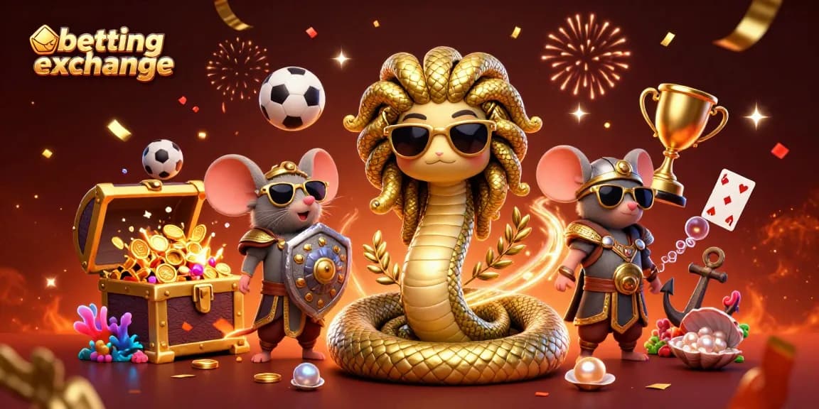Experience thrilling moments at our betting exchange with vibrant characters surrounded by exciting game action.