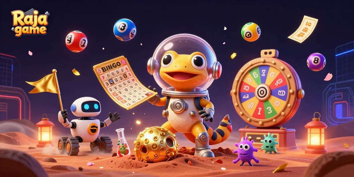 Experience the excitement of Raja game in a vibrant 3D Martian casino adventure.