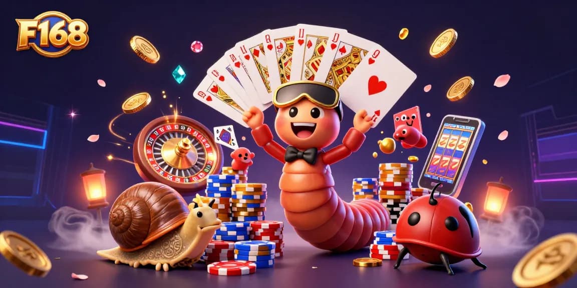 Experience thrilling gameplay at F168 with dynamic casino elements and colorful characters.
