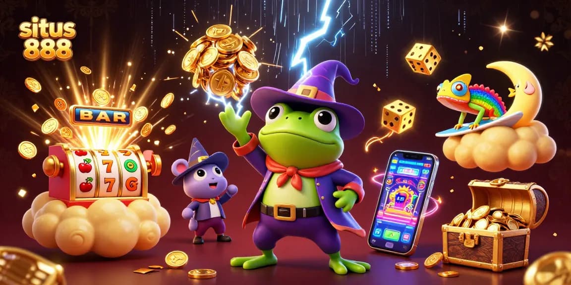 Experience thrilling gameplay at situs 888 with stunning golden coin storms and exciting jackpot wins.