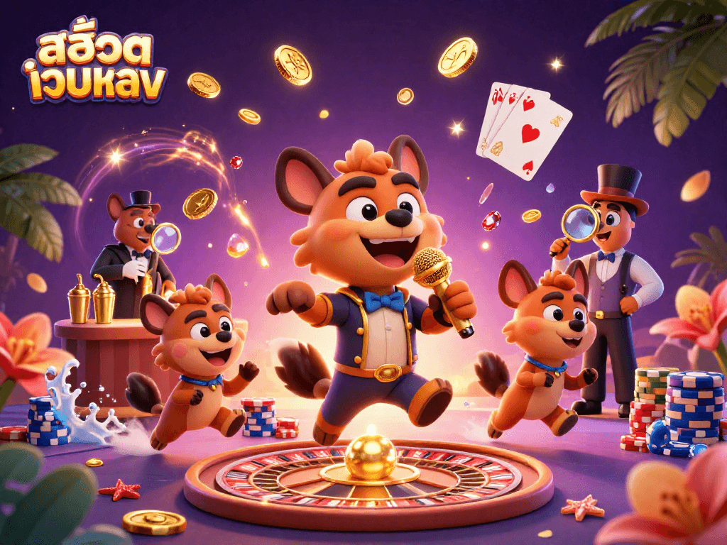 Engage in thrilling gaming action with สล็อตเว็บตรง at our vibrant casino, featuring dynamic characters and exciting elements.
