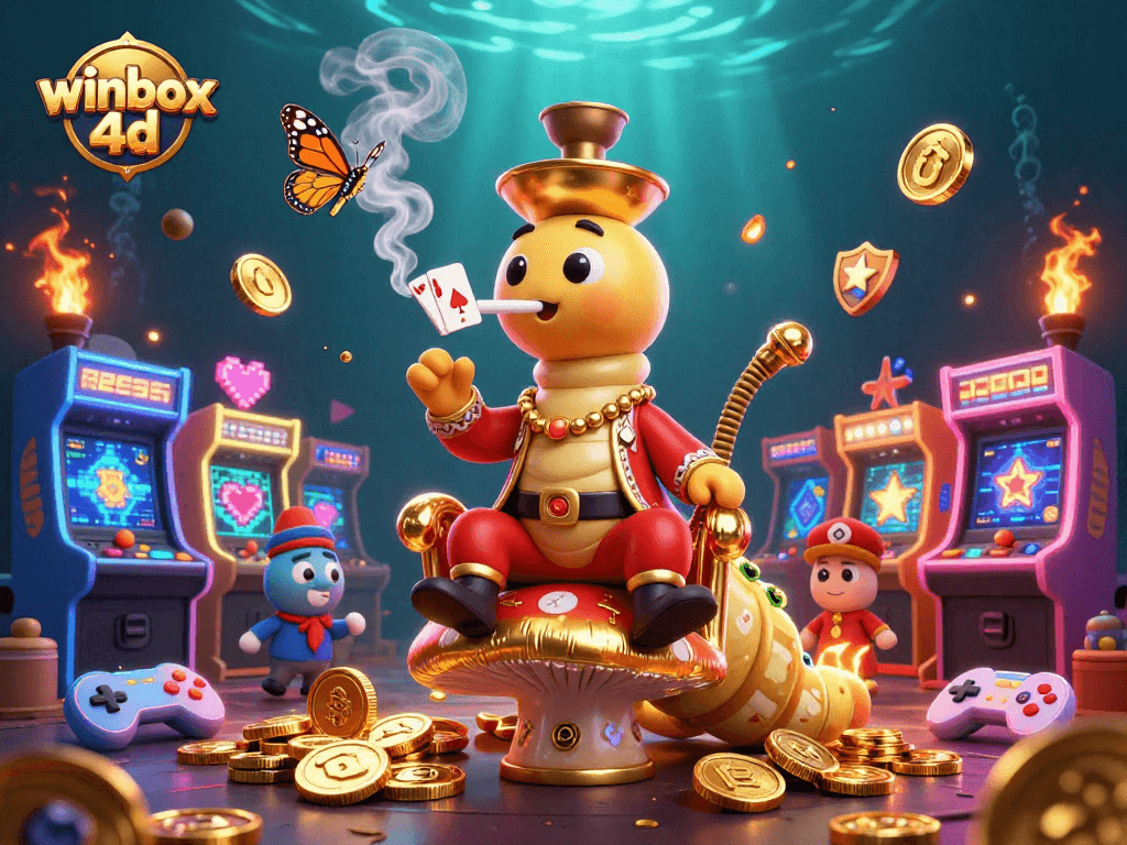 Experience winbox 4d action with vibrant casino elements and engaging characters.