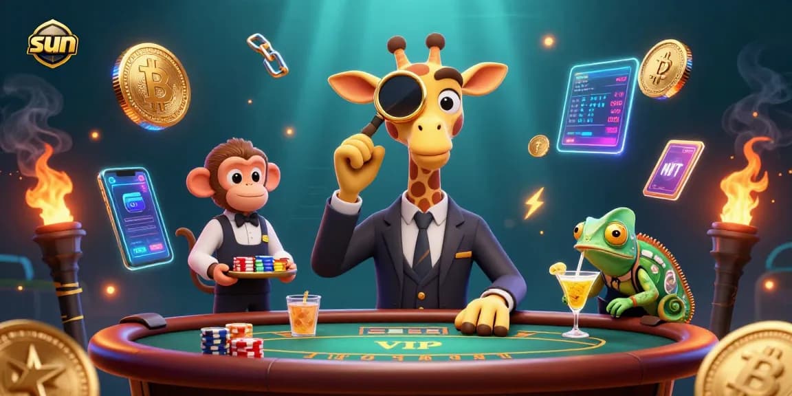 Experience the thrill of sun-themed casino action with lively characters and crypto elements.