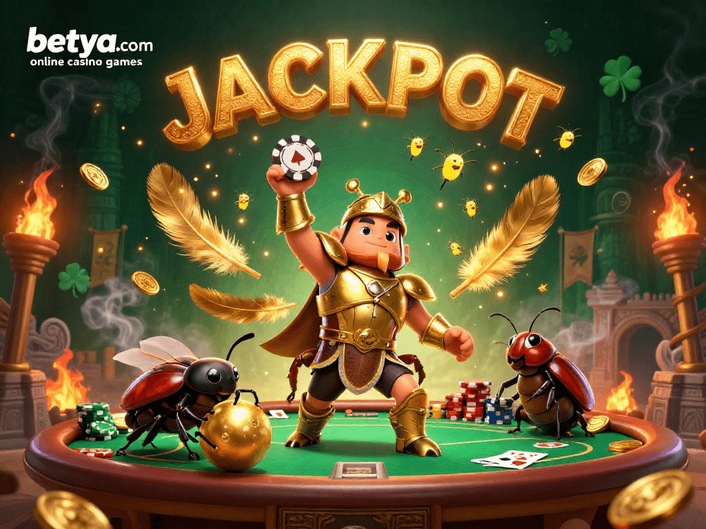 Engage with betya.com online casino games through an exciting, dynamic poker scene featuring vibrant characters.