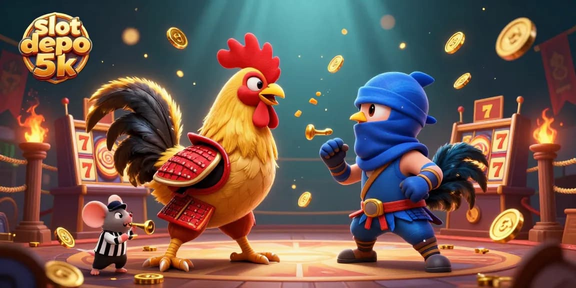 Experience thrilling action with slot depo 5k as roosters battle in a dynamic casino arena.