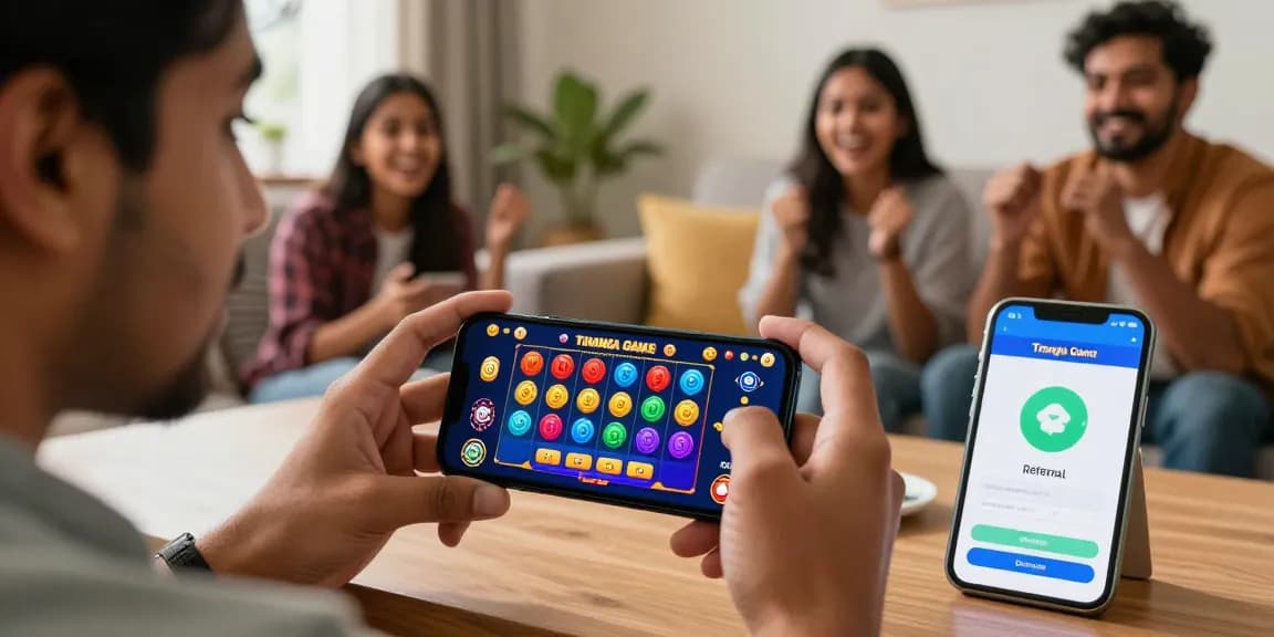 Tiranga Game mobile platform showcasing color prediction games in an inviting home setting.
