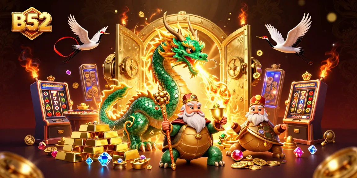 B52 players enjoy epic wins surrounded by shimmering gold and vibrant slot elements