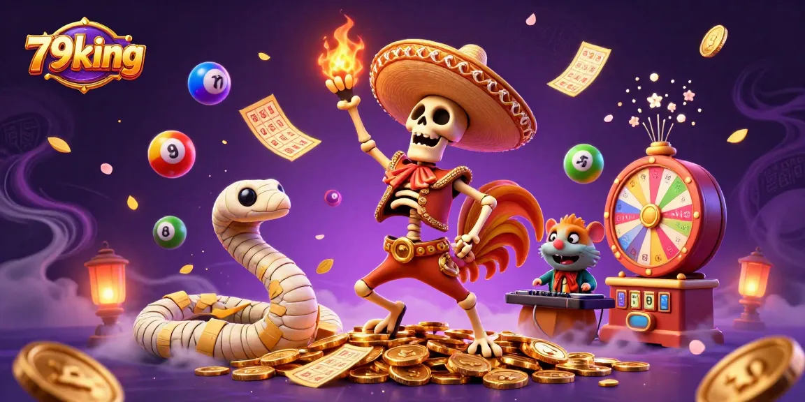 79king captures the excitement of lottery gaming with a colorful scene filled with golden coins and dynamic action.