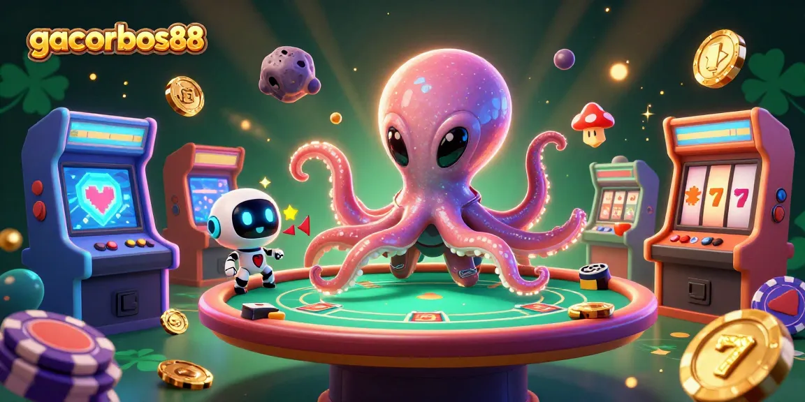 Engage with gacorbos88 alien-themed slot action featuring octopus and robot companions.