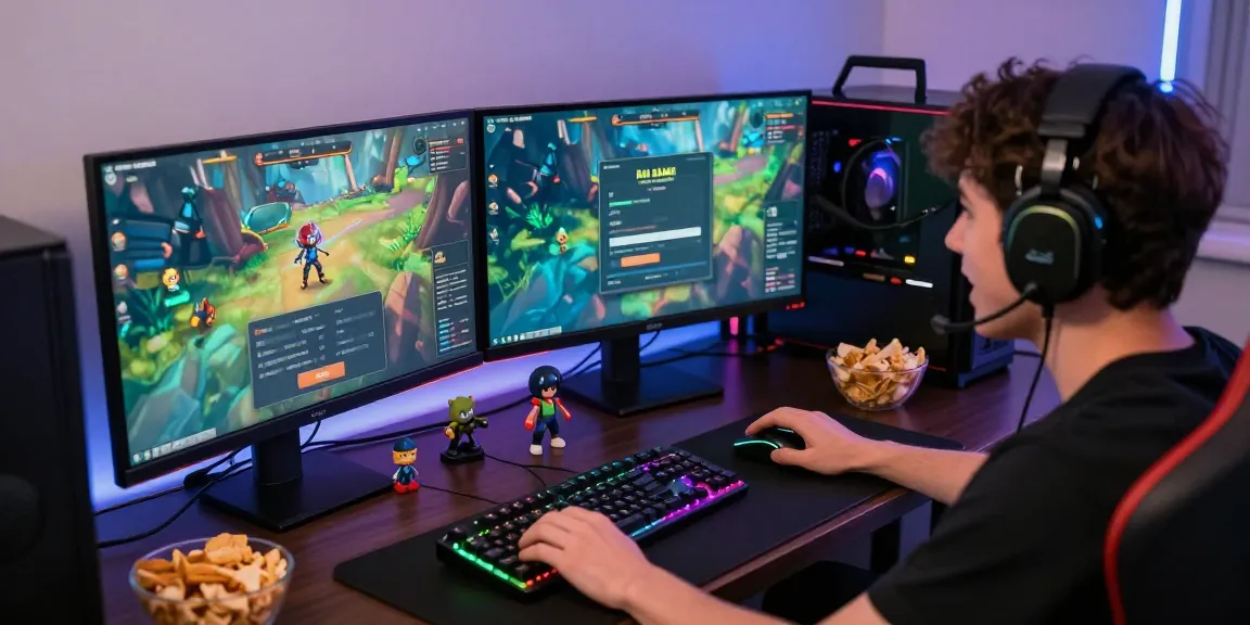 Player engaged in Raja Game login at a modern gaming setup with vibrant screens and exciting atmosphere.