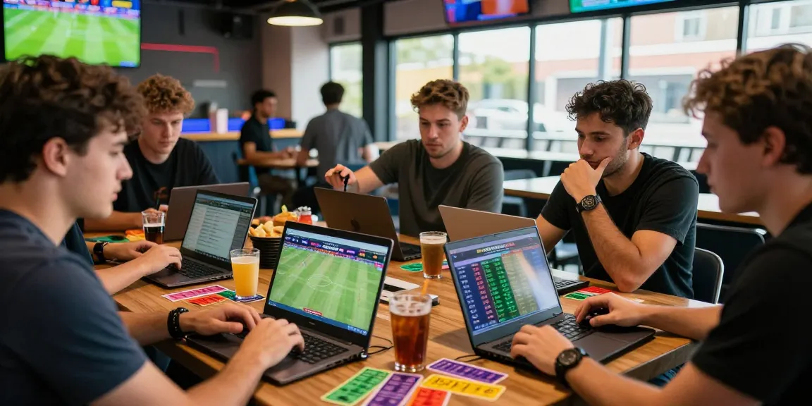 Exciting Taruhan Mix Parlay Bola88 experience with friends at a sportsbook.
