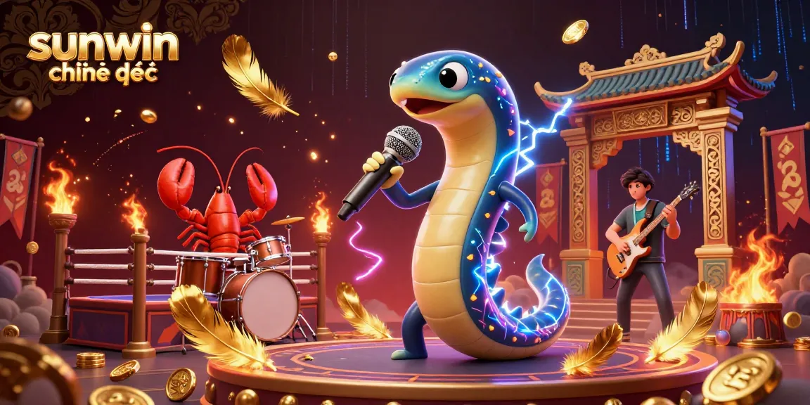 Engage with sunwin chính thức as electric eel DJ entertains in an underwater casino.