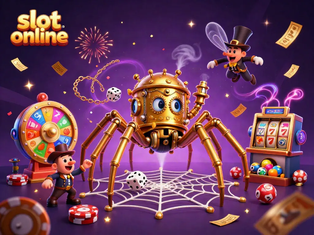 Experience dynamic slot online action with whimsical characters and festive casino elements.