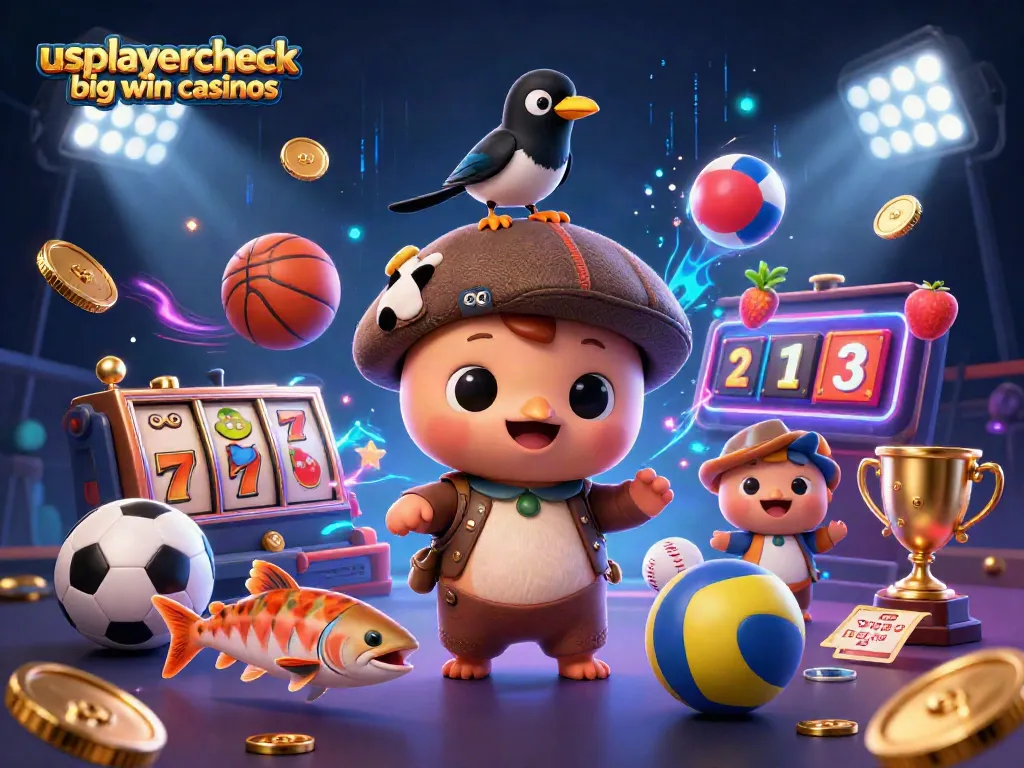 Experience thrilling gameplay at usplayercheck big win casinos with a playful Loch Ness monster and vibrant slot reels.