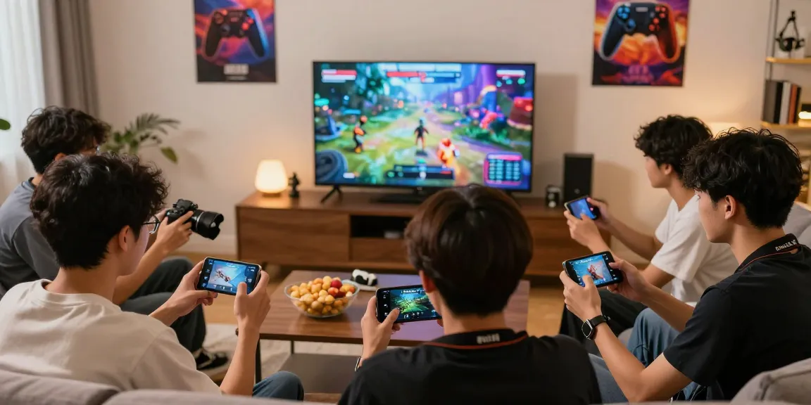 Ntc33 gaming enthusiasts downloading APK in a cozy living room.