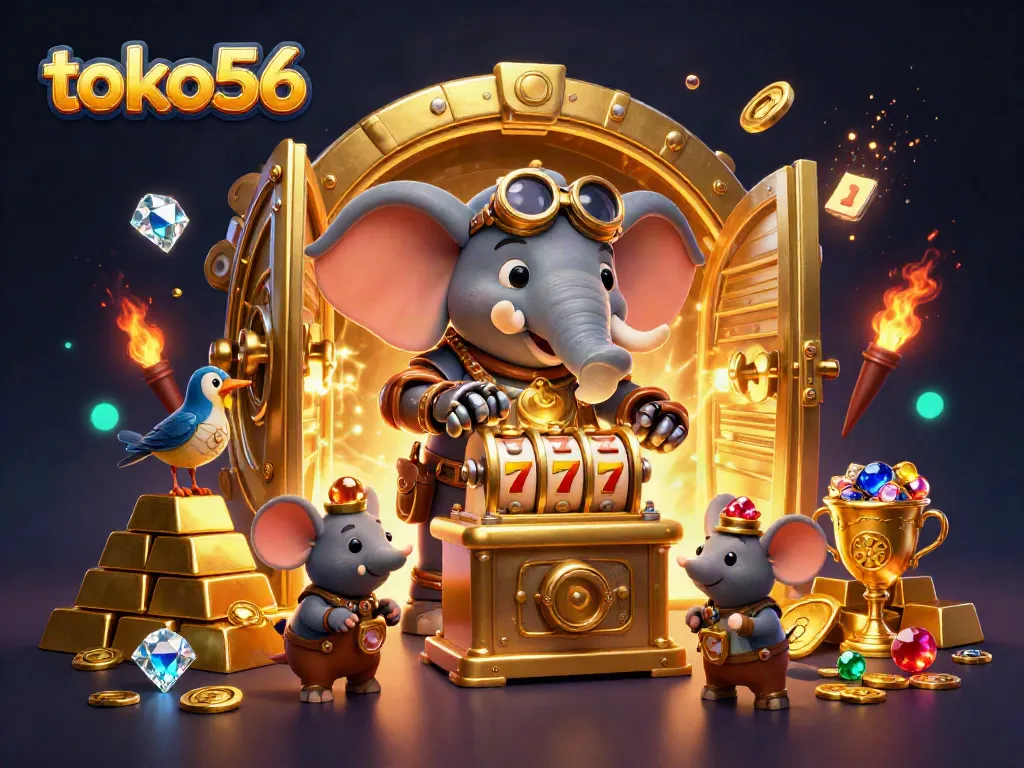 Menangkan jackpot dengan toko56 dalam ilustrasi kasino yang memukau dan berwarna-warni.