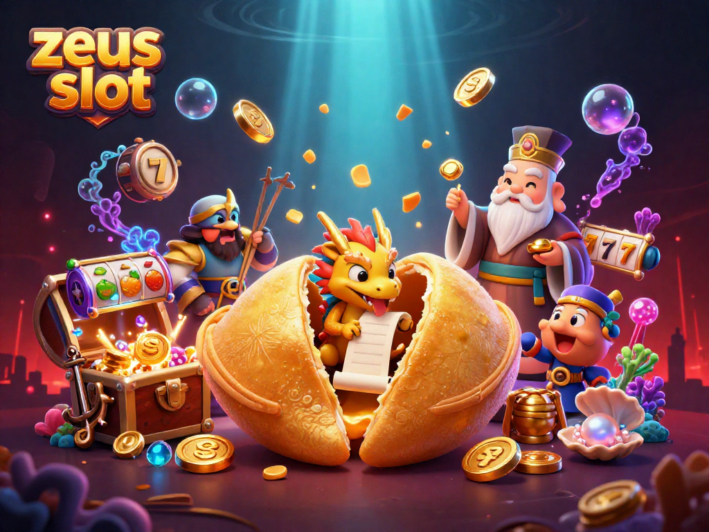 Experience excitement with zeus slot: a vibrant scene filled with fortune, gold, and adventure.