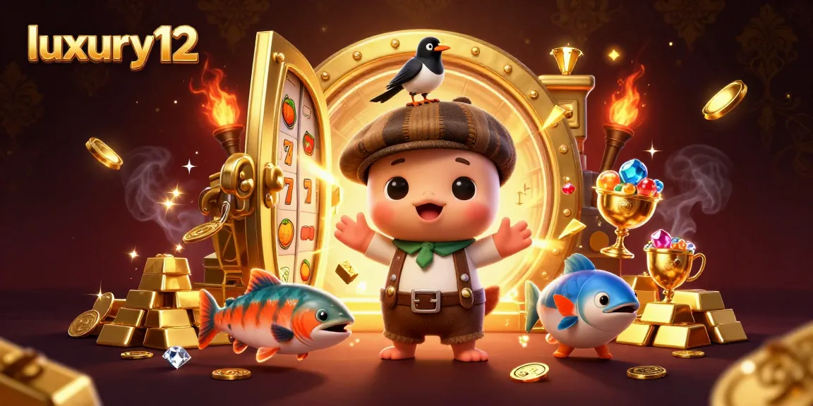 Engage with timeless fun at luxury12, featuring cartoon Nessie, treasures, and slot elements!