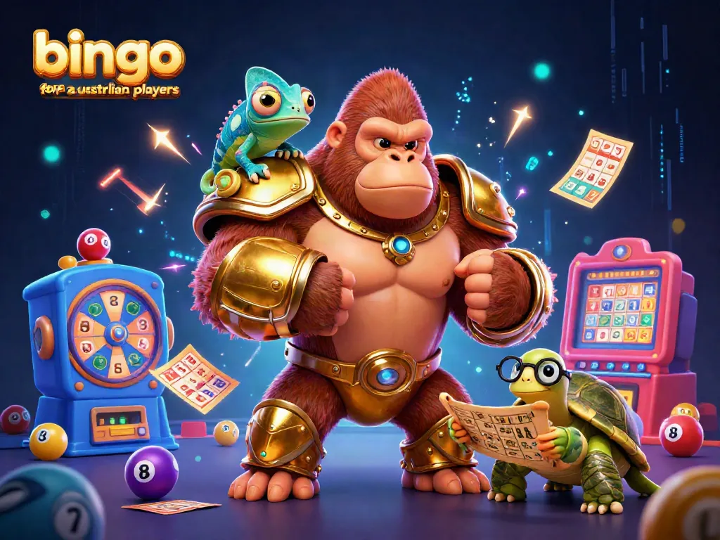 Play engaging bingo games for australian players with vibrant interactive elements and characters.