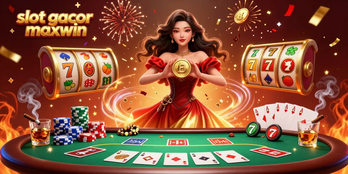 Experience thrilling wins with slot gacor maxwin and stunning casino elements in a vibrant 3D illustration.