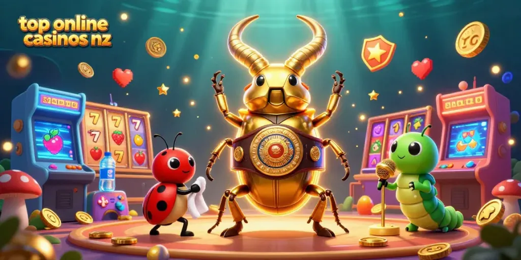 Experience the excitement at top online casinos nz with vibrant slot reels and charming characters.