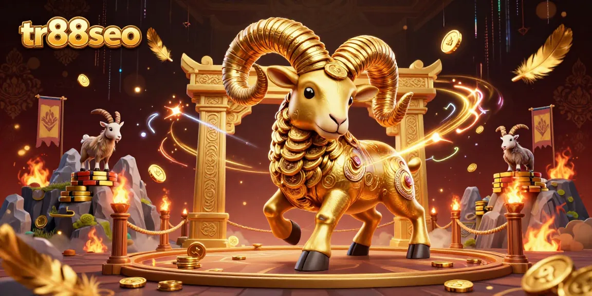 Engage with the thrilling tr88seo casino experience featuring a golden ram and dynamic gaming elements.