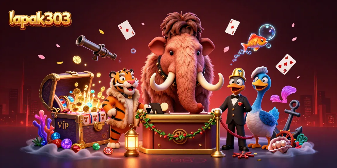 Experience thrilling gameplay at lapak303 with dazzling slot reels and animated characters.