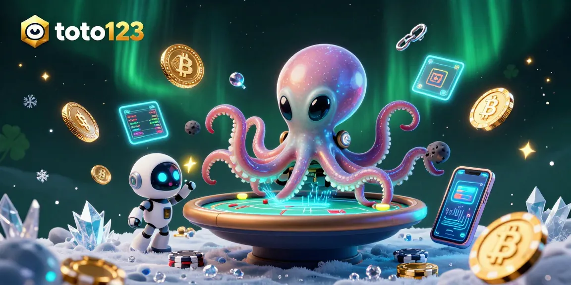 Join the action with toto123's thrilling alien casino scene featuring an octopus and vibrant game elements.