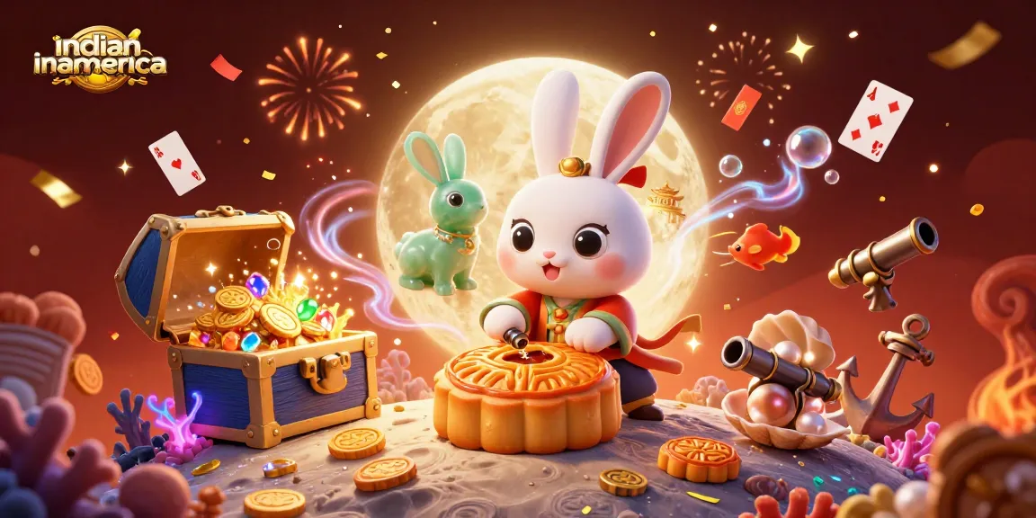 Experience the thrill of gambling with indianiamerica, showcasing vibrant casino elements and animated characters.
